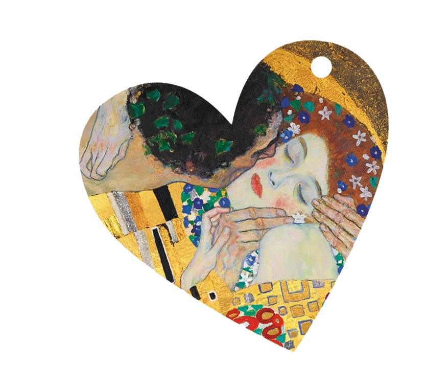 Gift Tag, Klimt, Kiss / Heart, 10 pcs