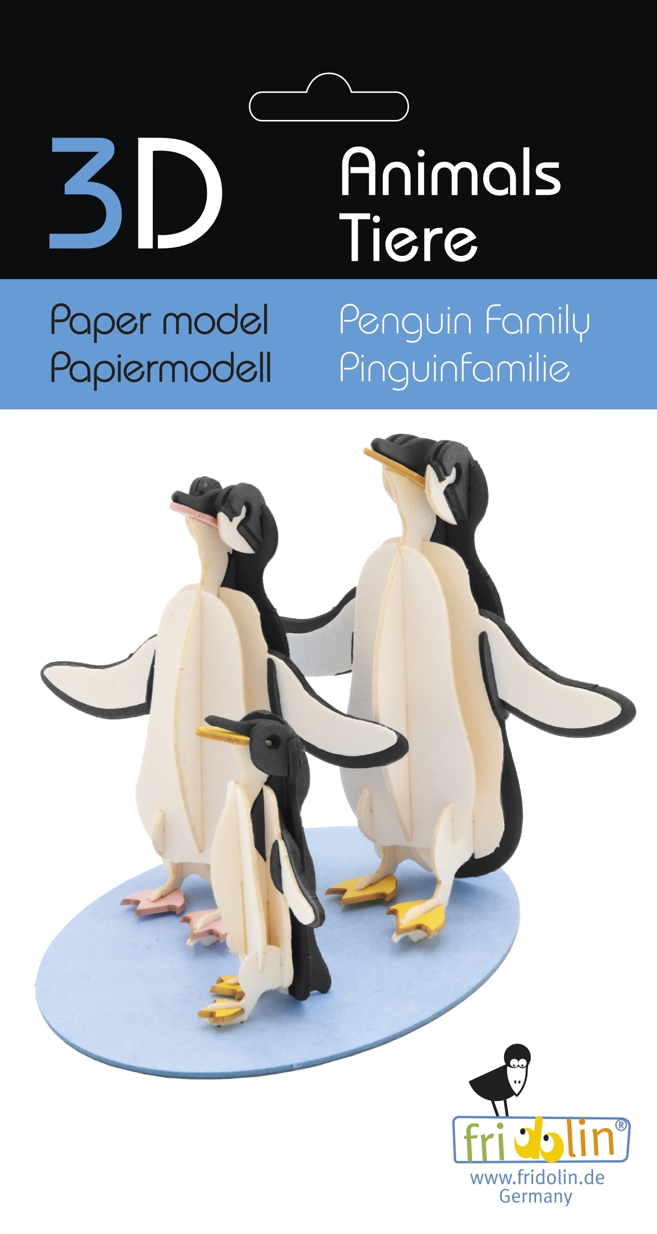 3D model, penguin family