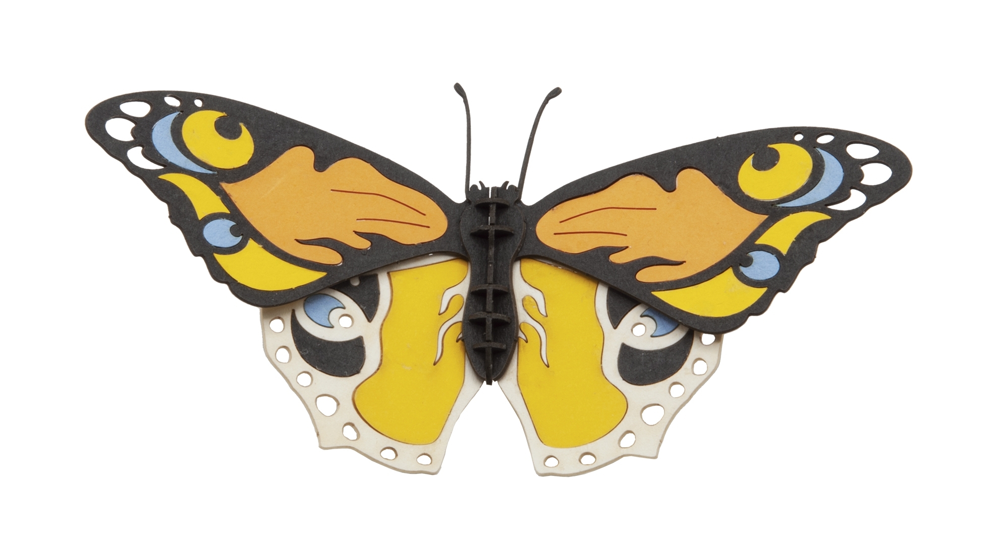 3D model, butterfly, colourful