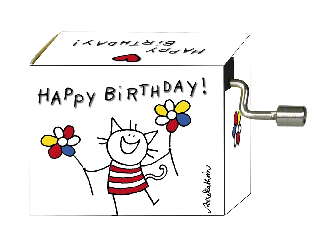 Music box, Happy Birthday, Cat