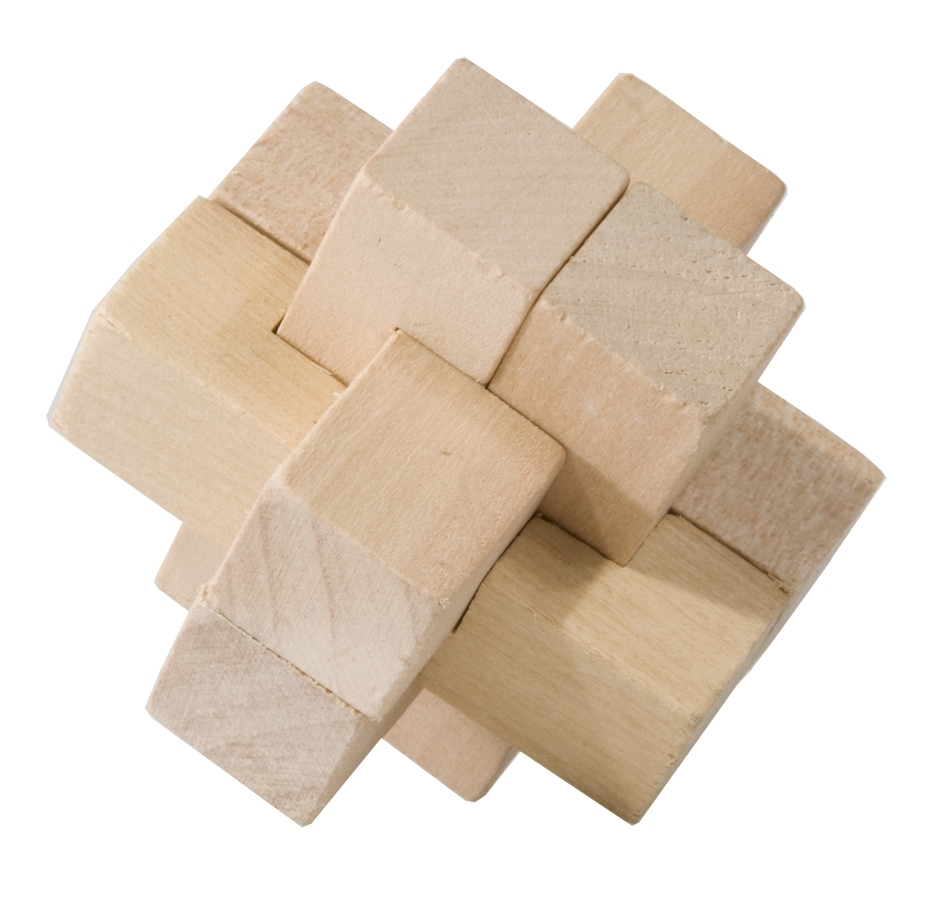 IQ-Test, Wooden puzzle, Cross