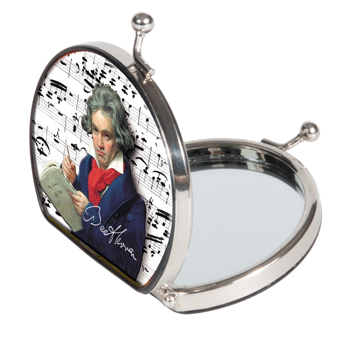 Pocket mirror, Beethoven, Portrait, textile