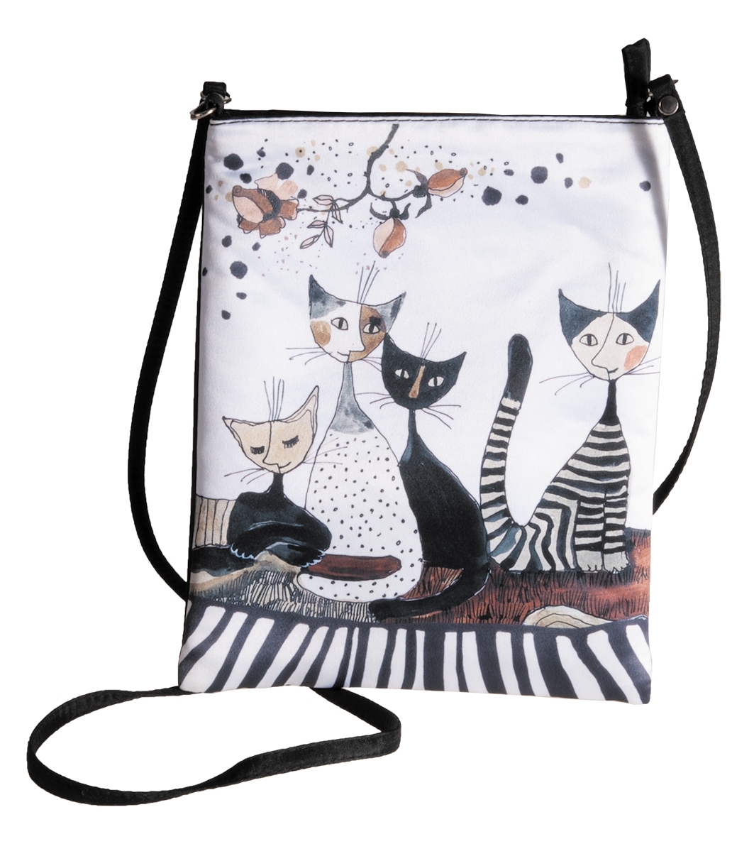 shoulder bag, Rosina Wachtmeister, Cats Sepia