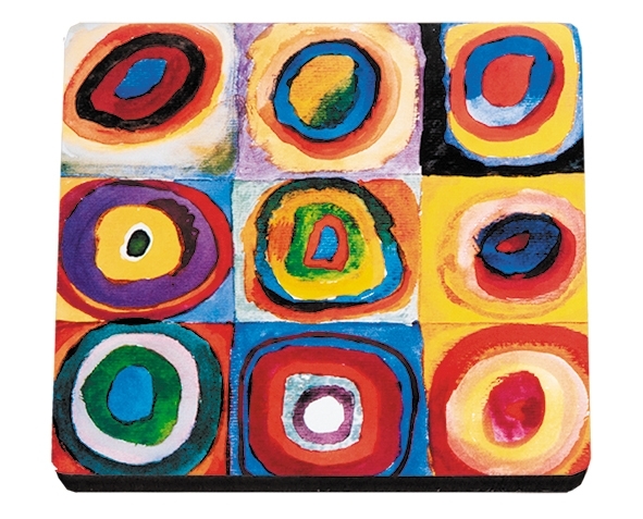 coaster, Kandinsky, Color Study, MDF/Felt