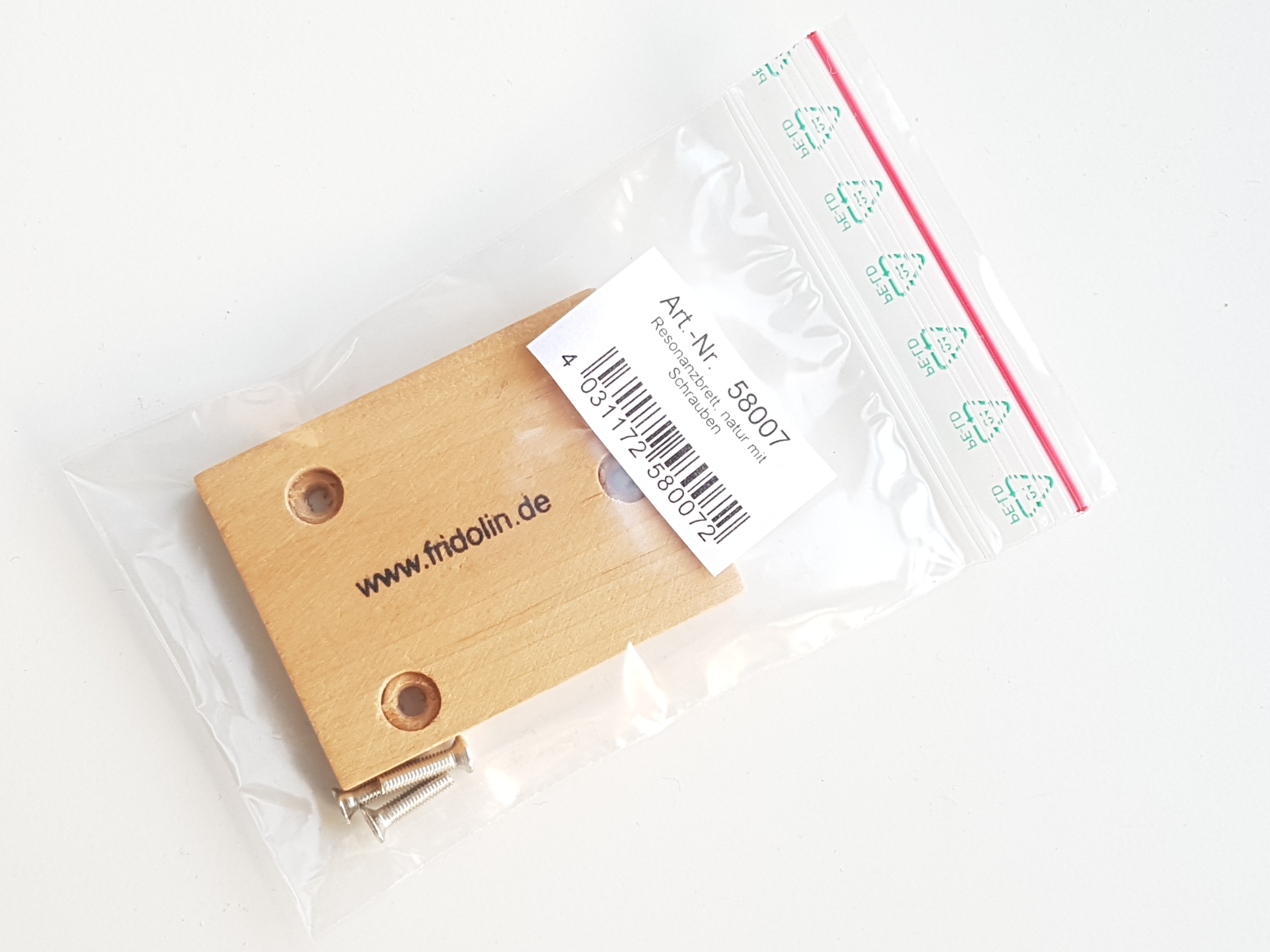 Resonance board 5.6 x 4.4 cm, with screws