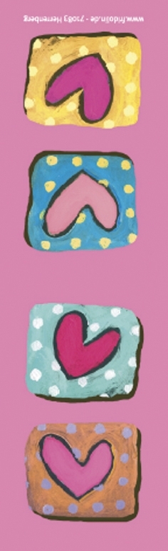 Magnetic bookmark, Hearts 2