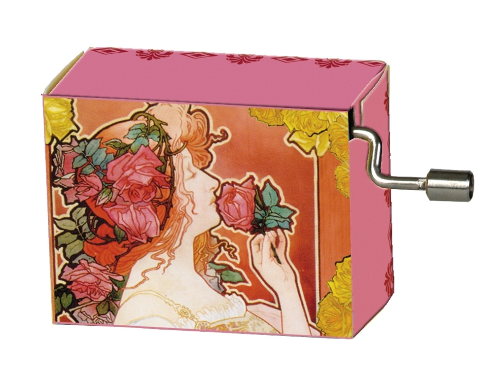 Music box, La vie en rose, Art Nouveau/Red