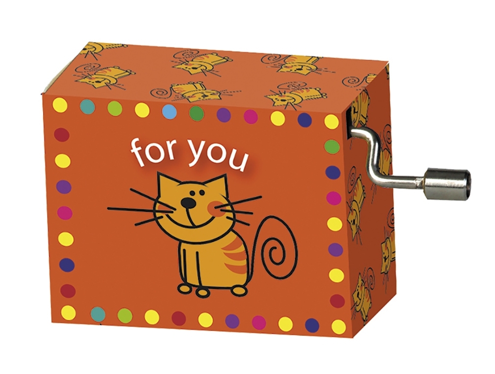 Music box, Happy Birthday, For you, with cat