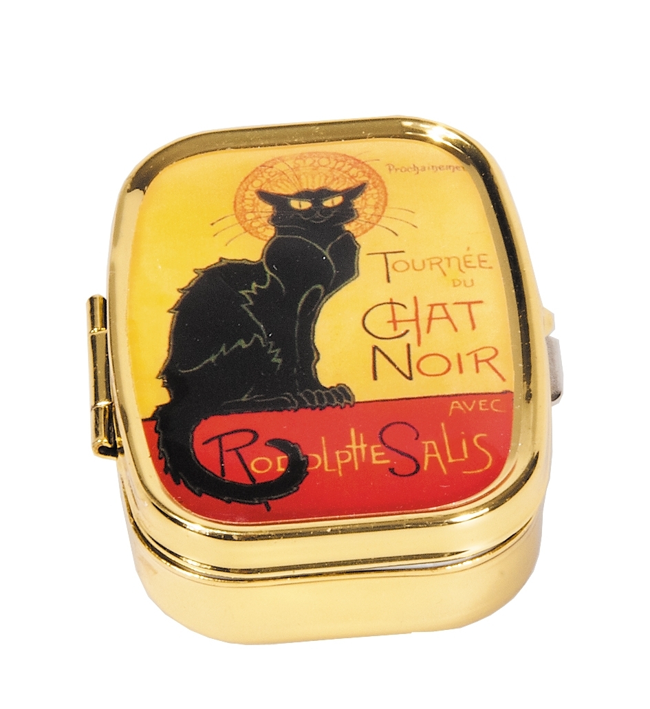 Pillbox, Chat Noir, Art Nouveau