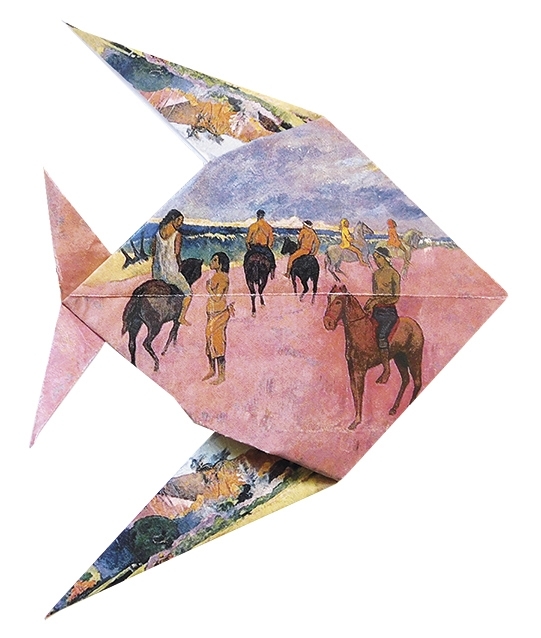 Art-Origami, Fish, Gauguin, 20 sheets, 15x15 cm