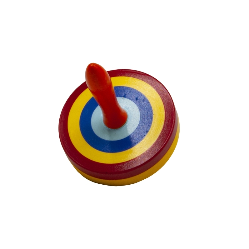 Wooden spinning top, Disc, sorted by color
