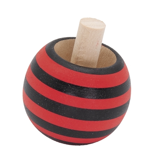 Stand-up spinning top, black / red