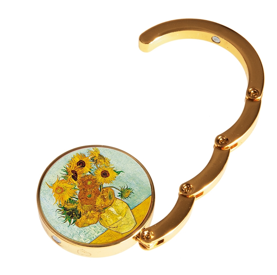 Bag hanger, Van Gogh, Sunflowers, gold