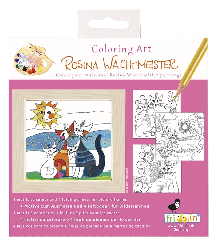 Coloring Art, Wachtmeister, 4 motifs + fold. frame