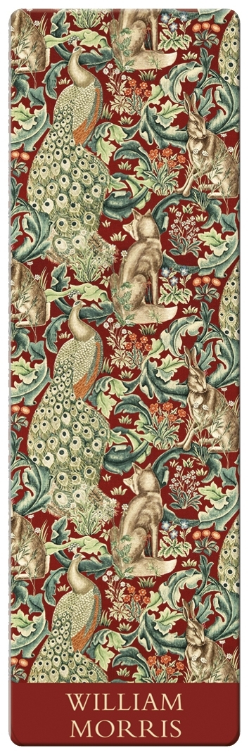 art bookmark, W. Morris, Rabbit, Wolf, Peacock