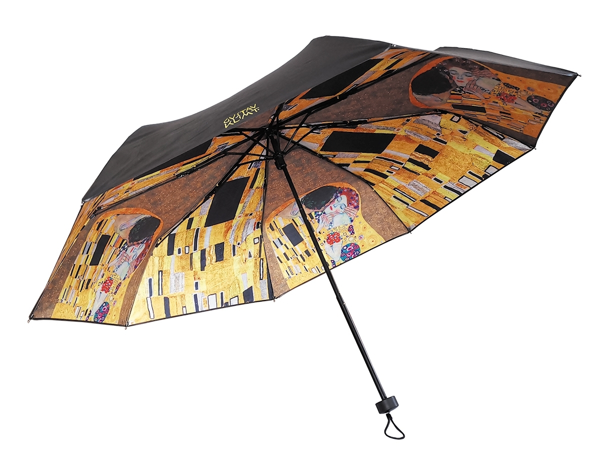 umbrella, Klimt, The Kiss, black top
