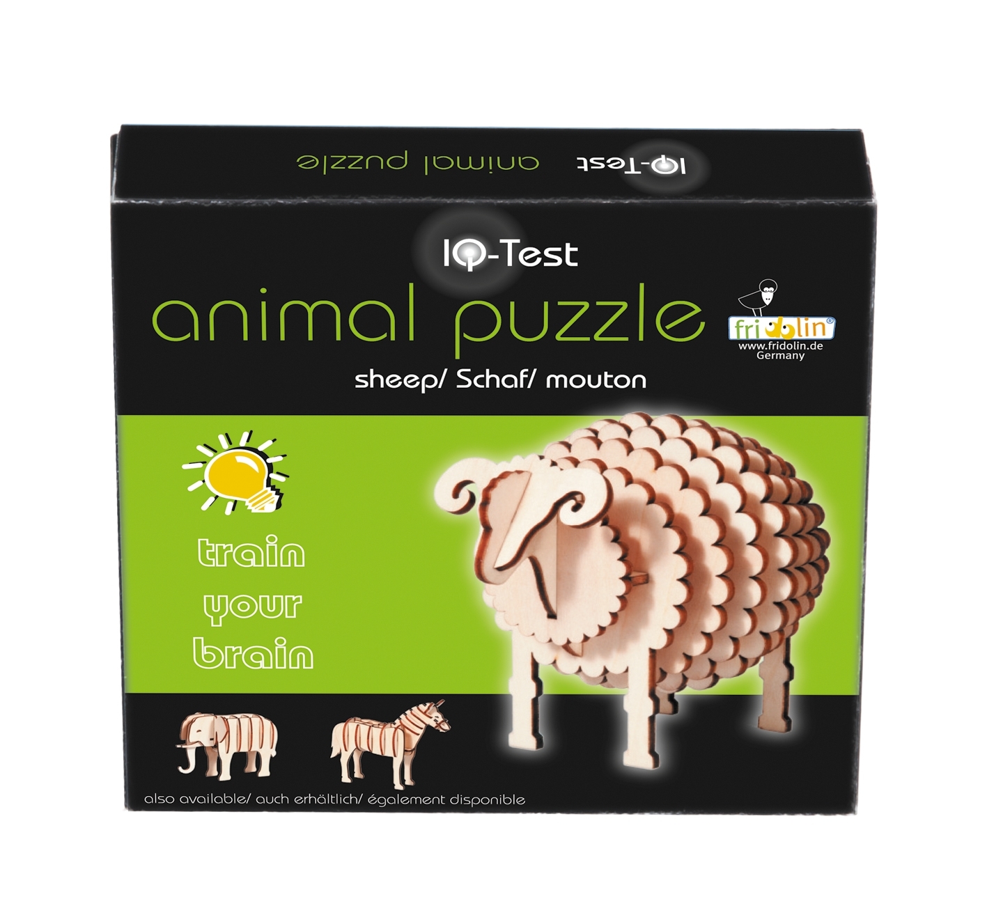 IQ-Test, 3D wooden animal puzzle, sheep