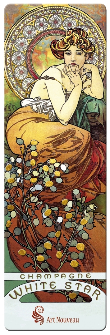 bookmark, Art Nouveau, Clodette