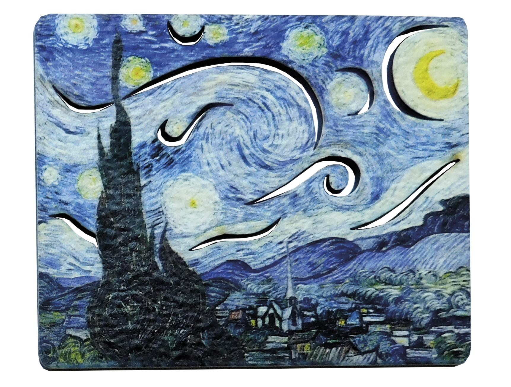 Magnet, MDF, Van Gogh, Starry night
