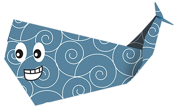 Kids-Origami, Whale 20 sheets 15x15 cm