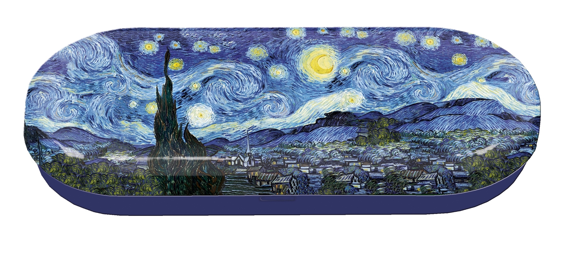 Spectacle case, Van Gogh, Starry Night, metal