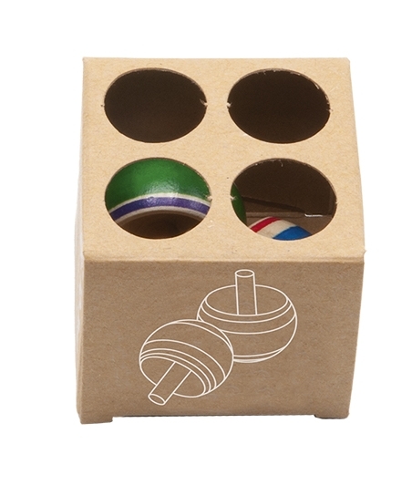 Wooden spinning top, stand-up, eco, 2 pcs. in box