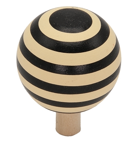 Stand-up spinning top black / natural
