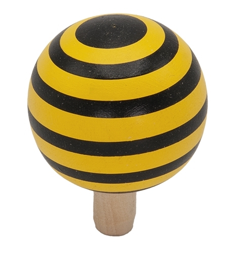Stand-up spinning top, black / yellow