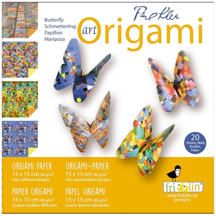Art-Origami, Butterfly, P. Klee 20 sheets 15x15 cm