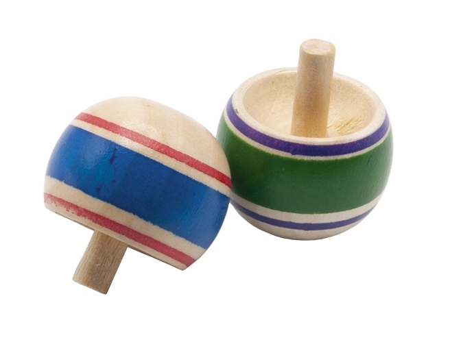 Wooden spinning top, stand-up, eco, 2 pcs. in box