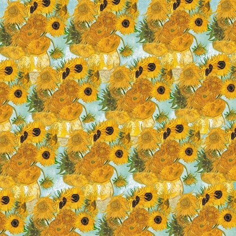 Art-Origami, Kranich, Van Gogh, 20 Blatt, 15x15 cm