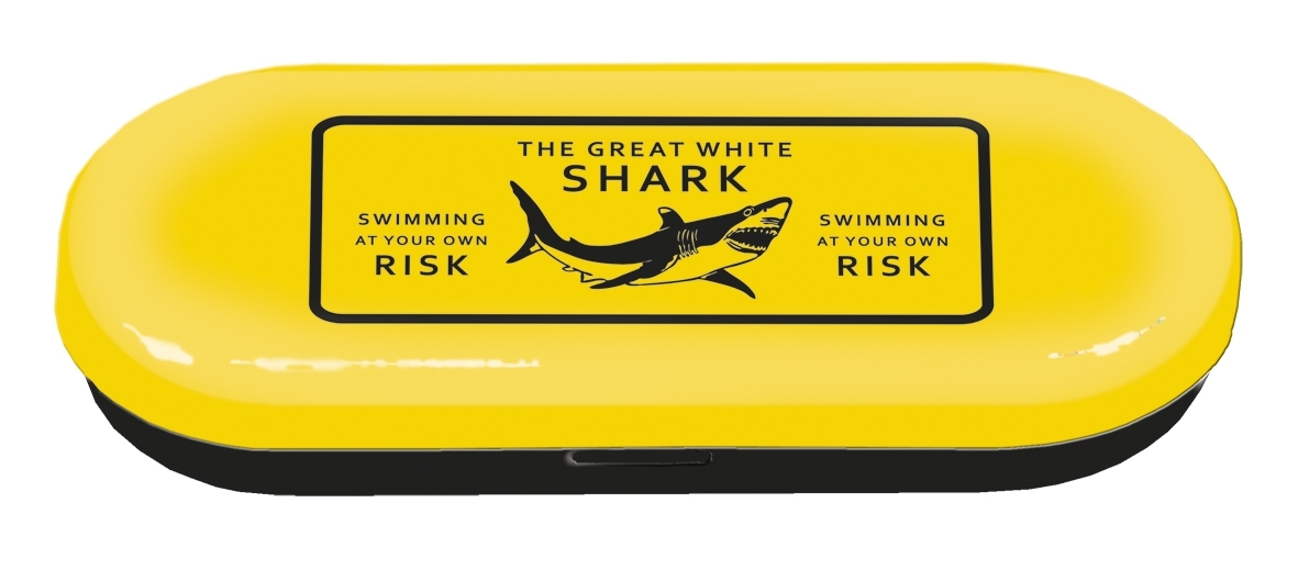 Spectacle case, Adventure time, shark, metal