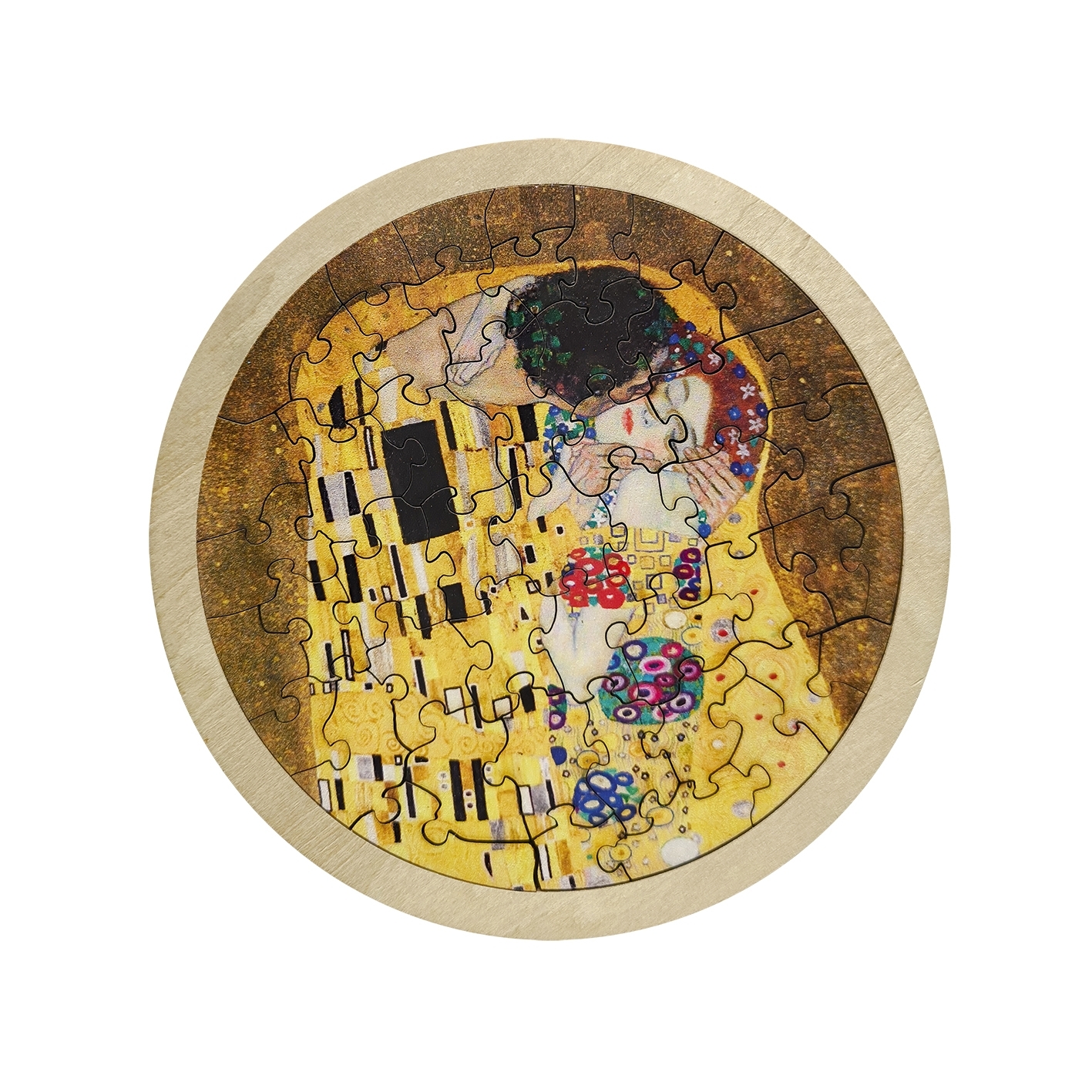 Art-Puzzle, Klimt, The Kiss, wood