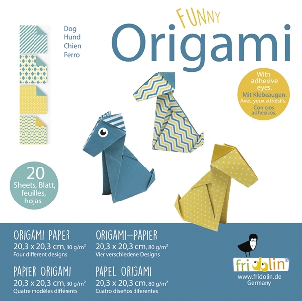 Funny Origami, Dogs, 20 sheets 20x20 cm