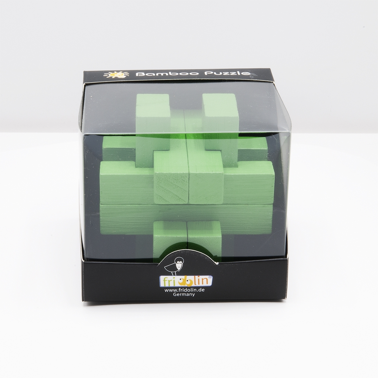 IQ-Test, bamboo puzzle, Bar Construction, green