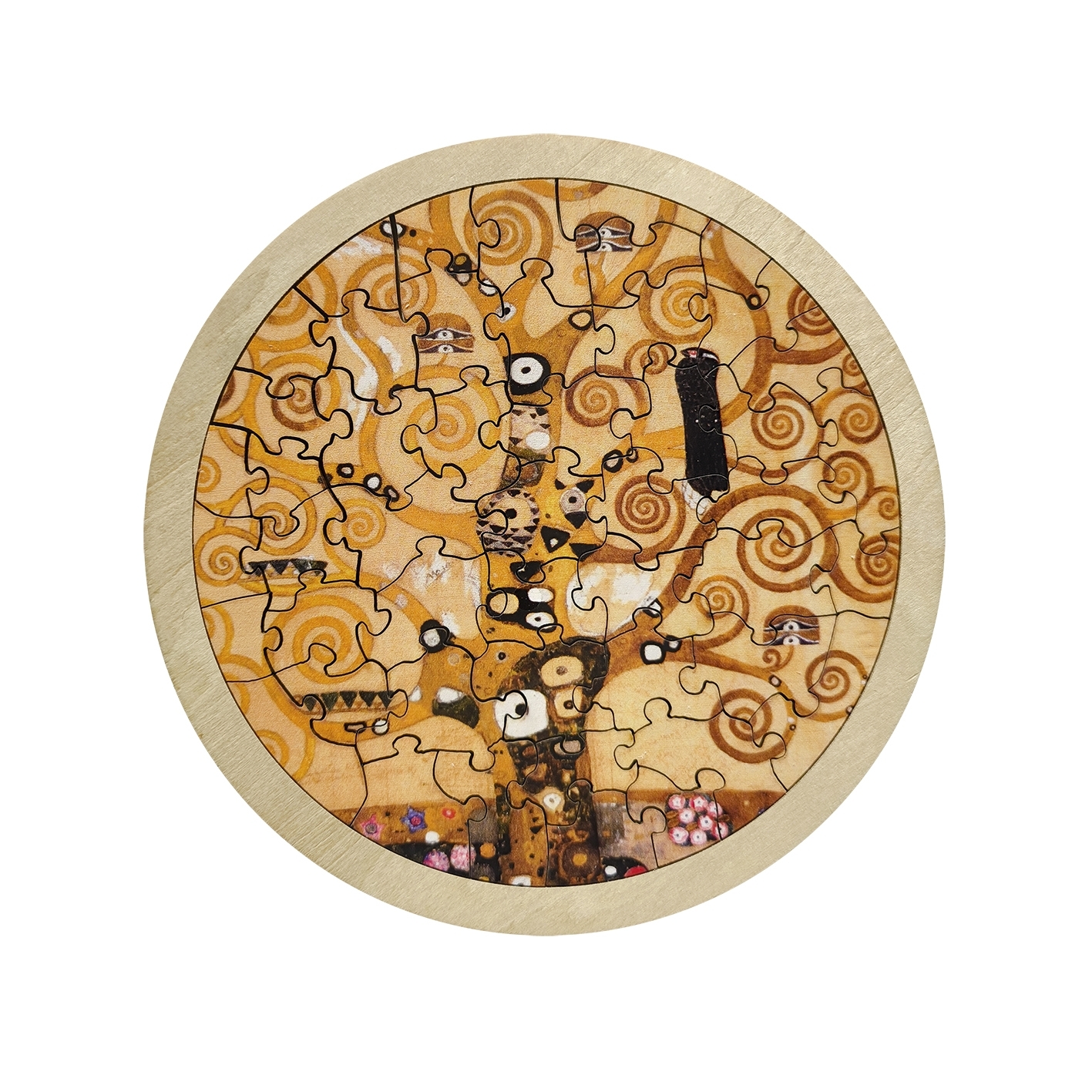 Art-Puzzle, Klimt, Lebensbaum, Holz