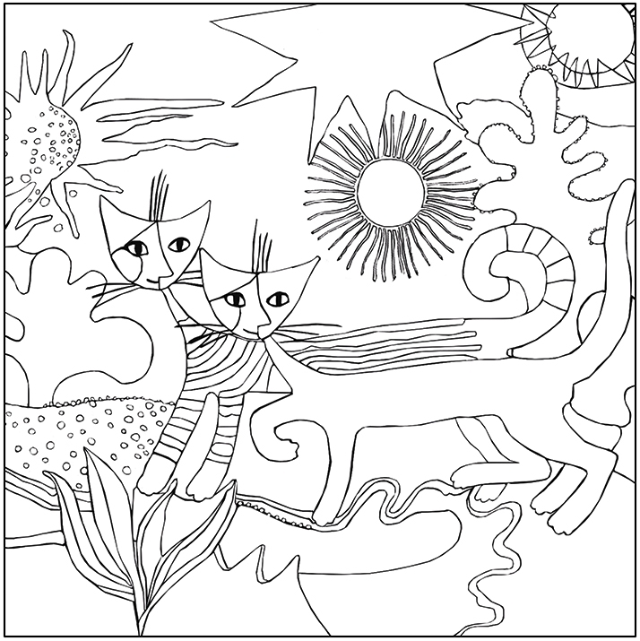 Coloring Art, Wachtmeister, 4 motifs + fold. frame