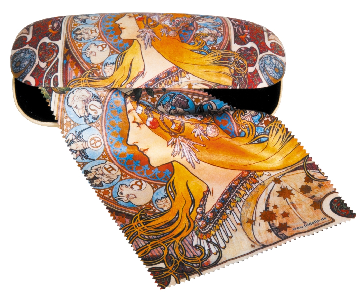 Spectacle case set, Zodiac, Art Nouveau
