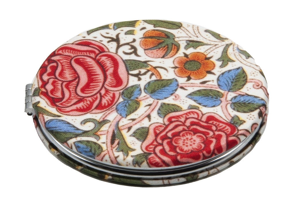 Pocket mirror, Morris, Roses