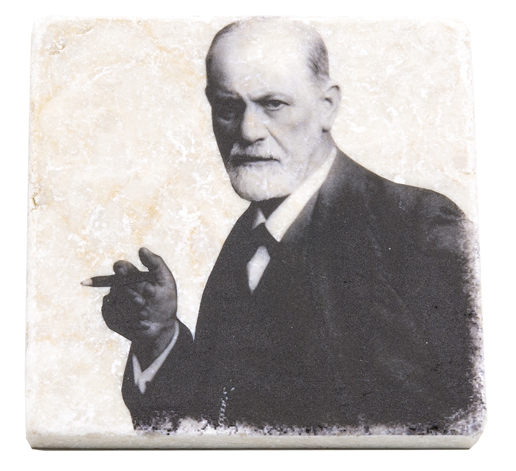 Marble coaster, Freud with Cigar