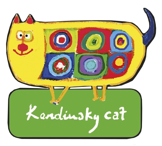 Magnet, MDF, Kandinsky-Cat