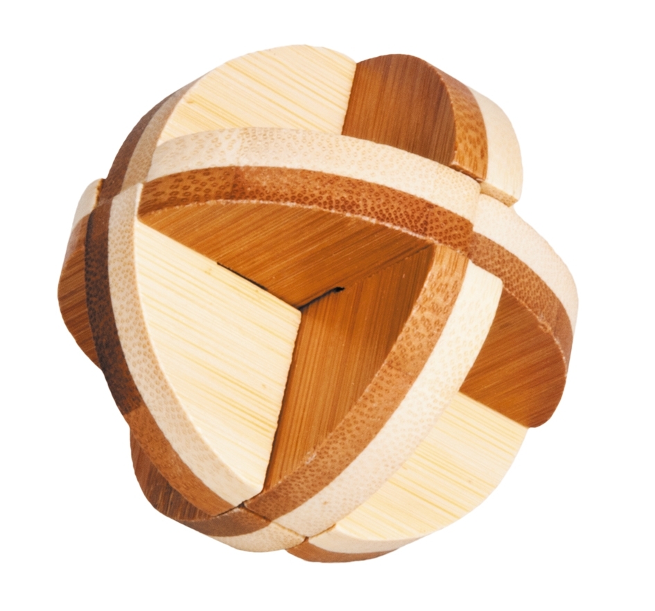 IQ-Test, bamboo puzzle, 3 Disc Ball