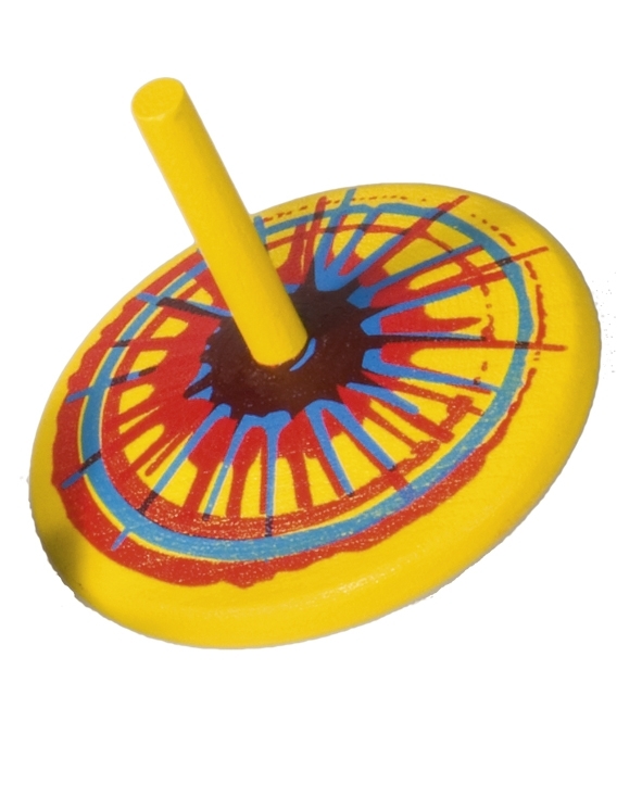 Midi wooden spinning tops, art-spinner, 2 pcs box