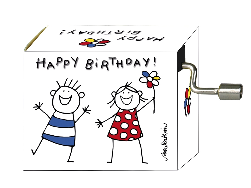 Music box, Happy Birthday, Boy & Girl