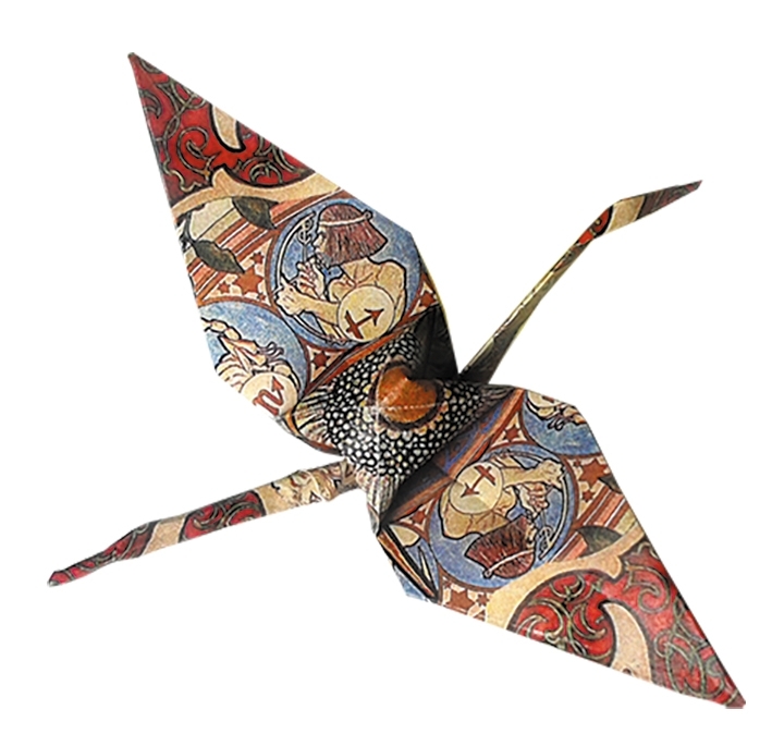 Art-Origami, Crane, Art Nouveau 20 sheets 15x15 cm
