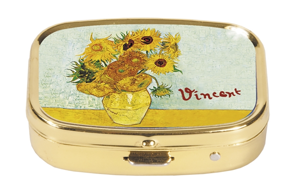 Pillbox, van Gogh, Sunflowers
