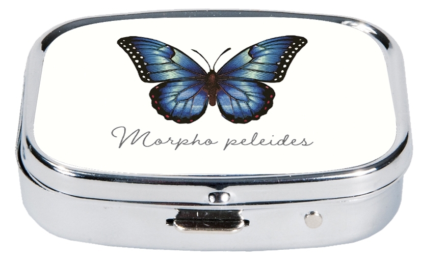 Pillbox, Butterflies, Blue Morpho