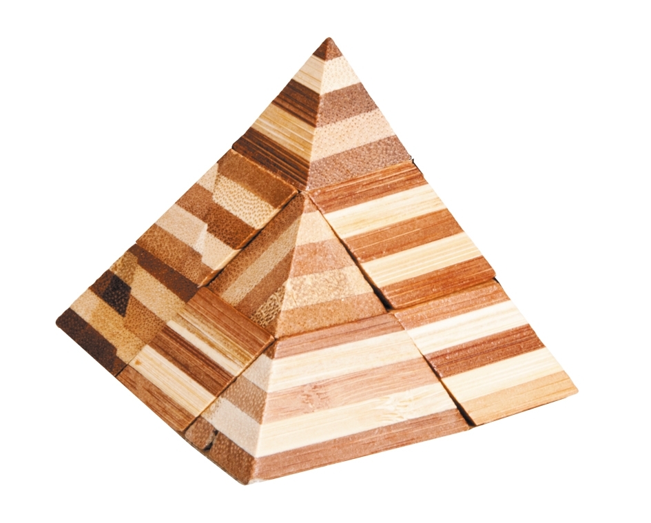 IQ-Test, bamboo puzzle, Pyramid