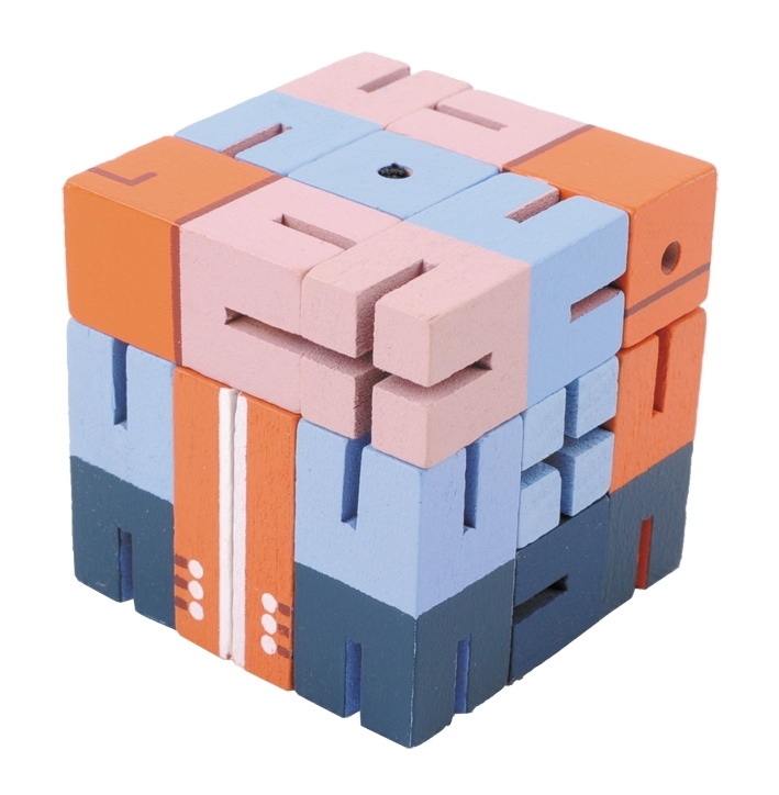 IQ-Test, Puzzle Boy 3 violet purple lightblue wood