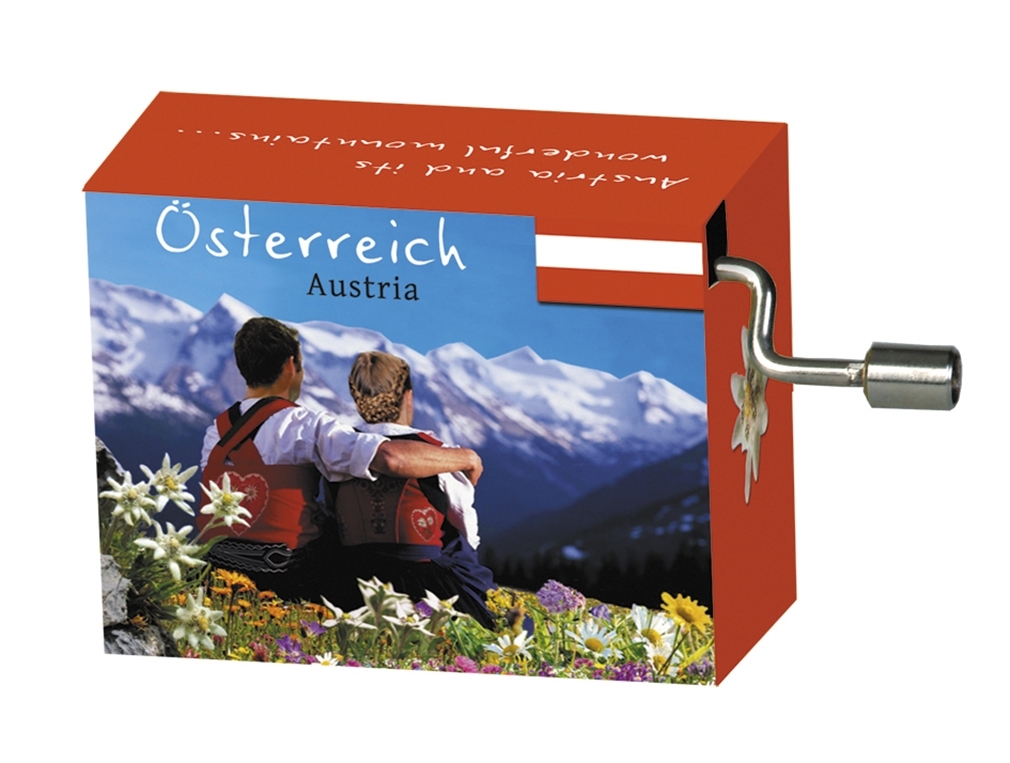 Music box, Austria/couple on mountain, Edelweiß